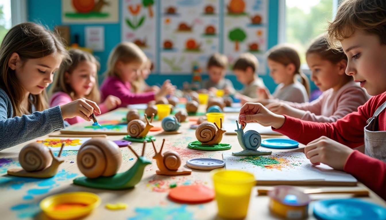 découvrez une activité amusante pour toute la famille avec les escargots en pâte à modeler ! stimulez la créativité des petits et des grands tout en vous amusant ensemble avec cette activité ludique et facile à réaliser. parfait pour éveiller l'imagination et passer un bon moment en famille.