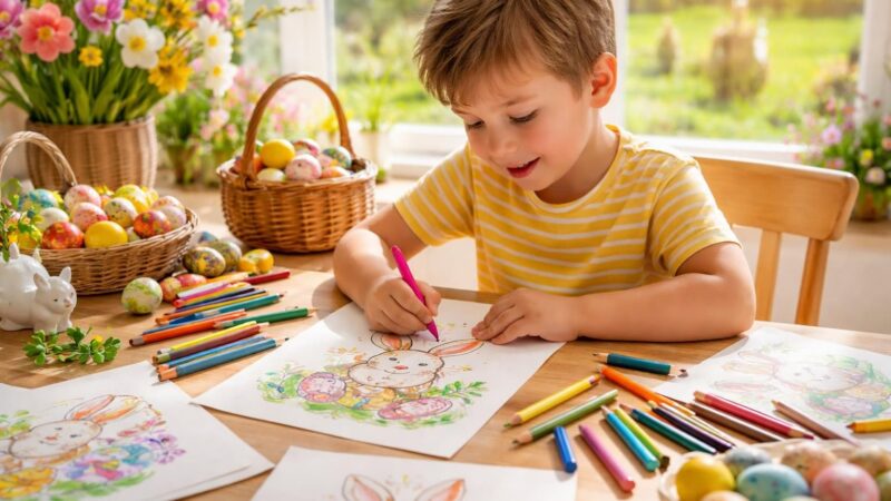découvrez comment le coloriage du lapin de pâques peut stimuler l'imagination des enfants en développant leur créativité et leur motricité fine.