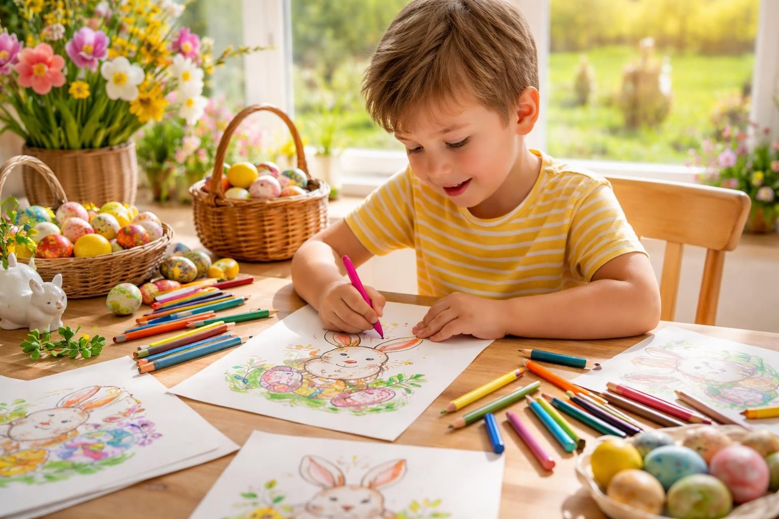 découvrez comment le coloriage du lapin de pâques peut stimuler l'imagination des enfants en développant leur créativité et leur motricité fine.