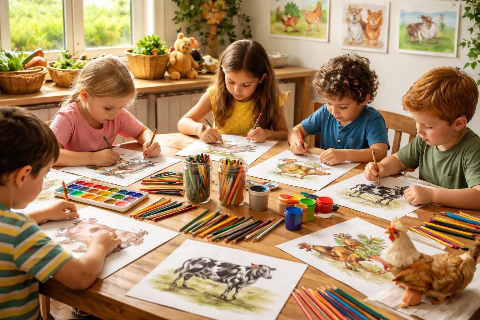 découvrez comment organiser un atelier de coloriage sur le thème des animaux de la ferme pour enfants, une activité ludique et éducative parfaite pour stimuler leur créativité.