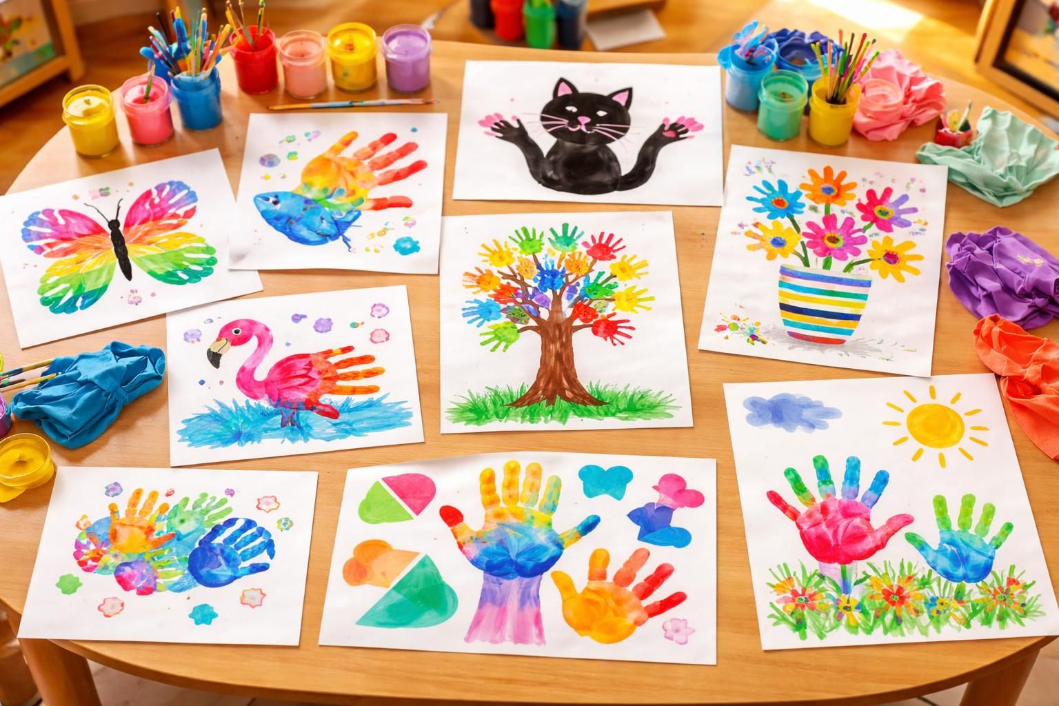 découvrez 10 idées originales d'activités de peinture à l'empreinte de la main pour les enseignants de maternelle, parfaites pour stimuler la créativité des enfants.