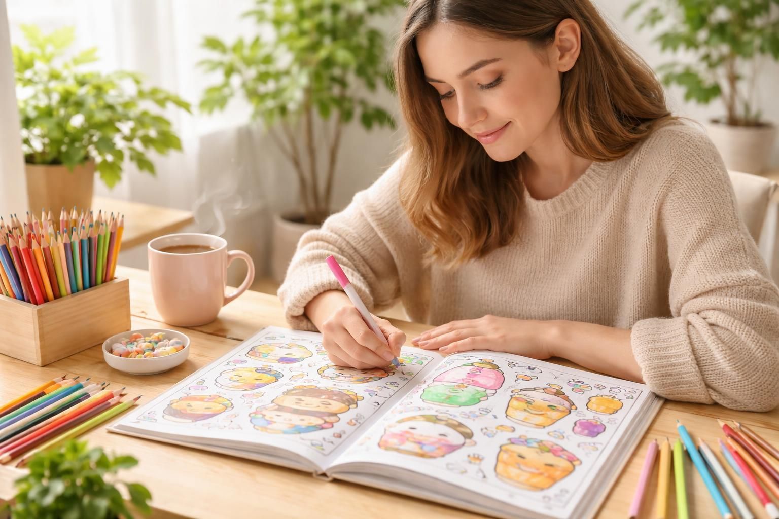 découvrez comment le coloriage kawaii à thème alimentaire favorise la relaxation et améliore la concentration grâce à des illustrations mignonnes et apaisantes.