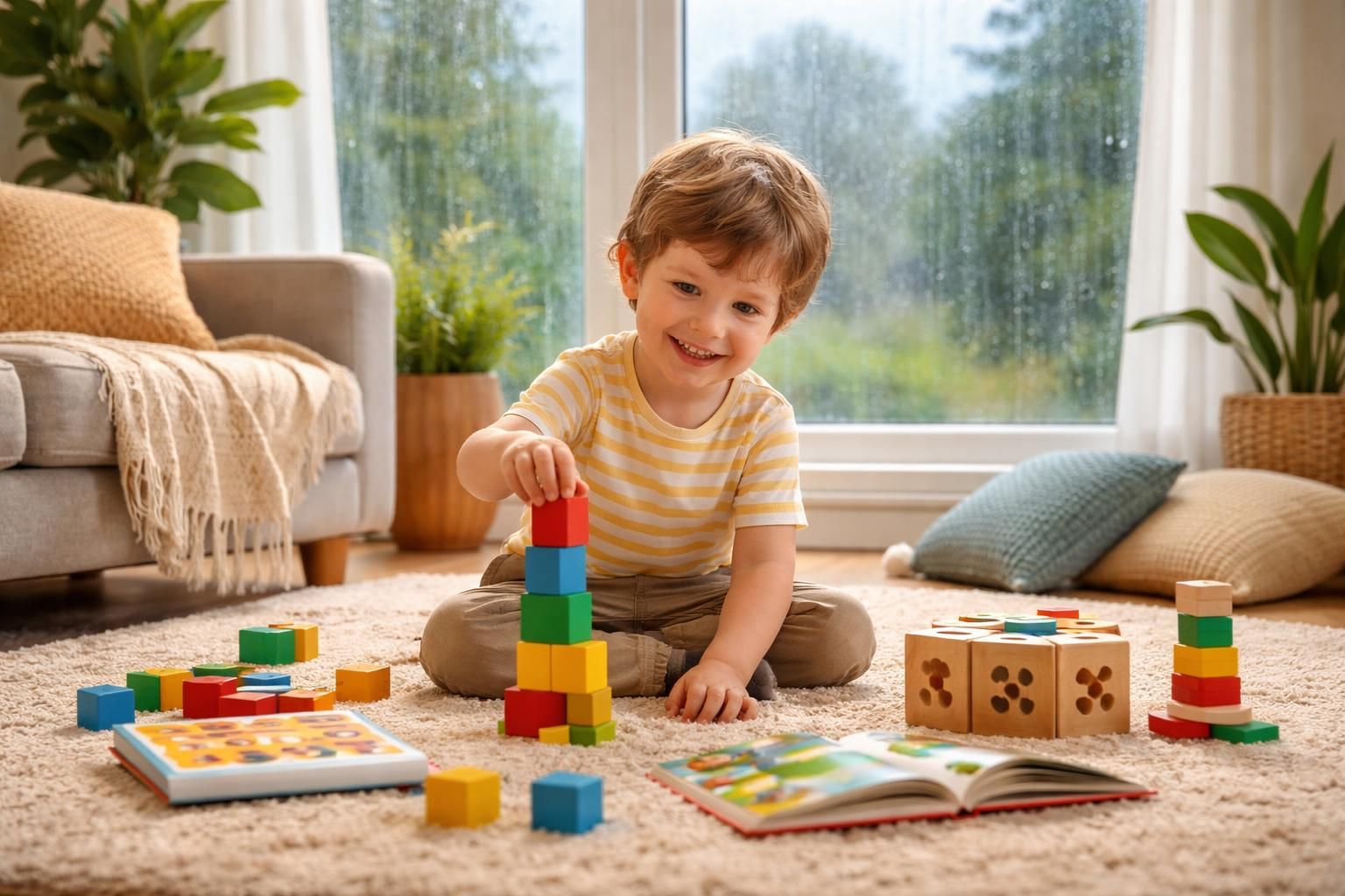 découvrez les bienfaits des jeux d'intérieur pour les enfants pendant les journées pluvieuses, favorisant leur créativité, leur développement et leur bonheur au chaud.