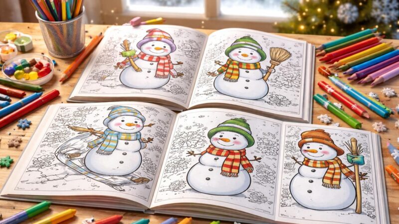 découvrez notre sélection des meilleurs livres de bonhommes de neige à colorier, parfaits pour divertir et stimuler la créativité des enfants pendant l'hiver.