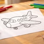 Avion à colorier : un outil éducatif pour développer la motricité fine