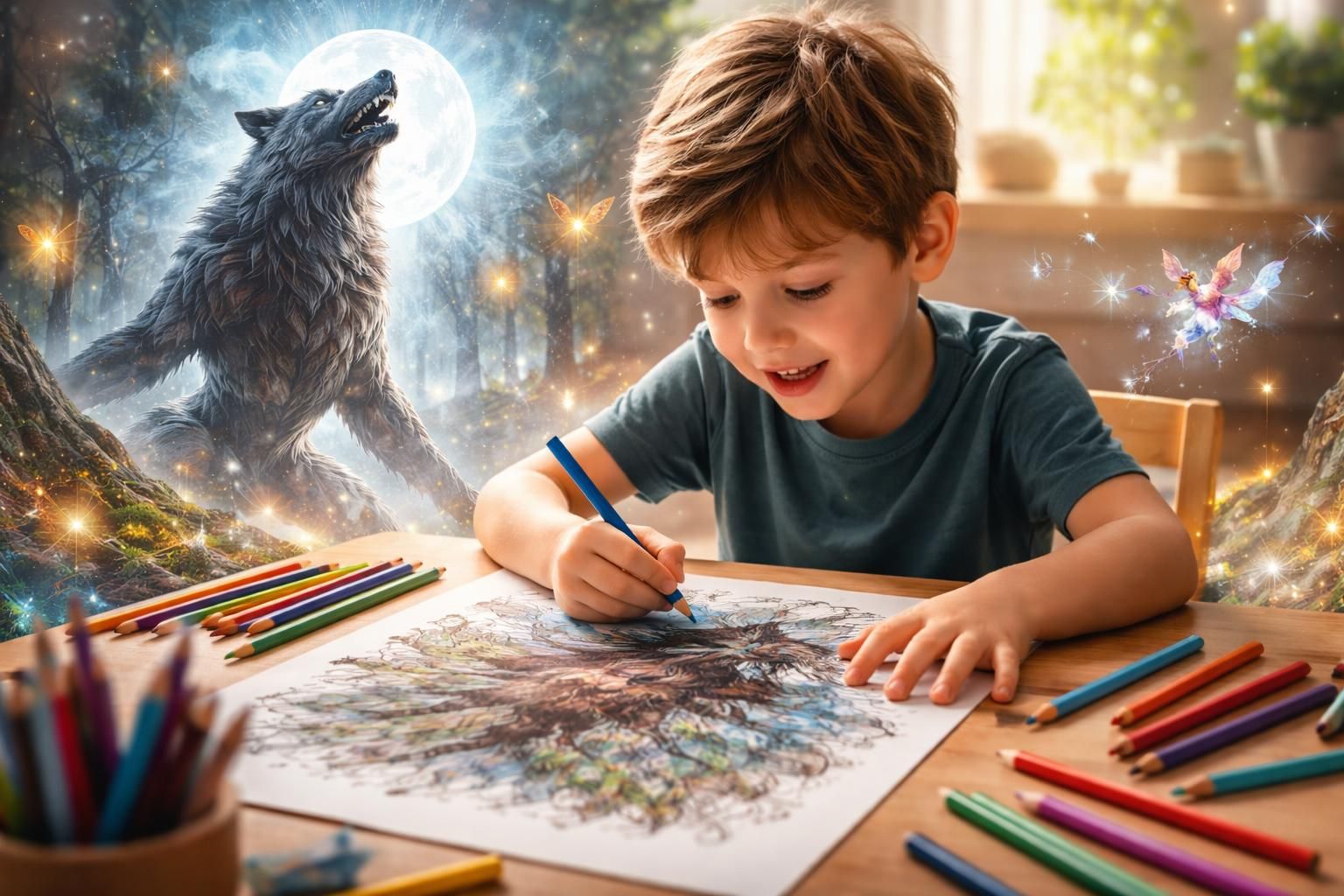 découvrez comment le coloriage du loup garou éveille l'imagination des enfants en stimulant leur créativité, leur concentration et leur expression artistique.