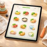 Diversification du bébé : menus par âge sur iPad Air