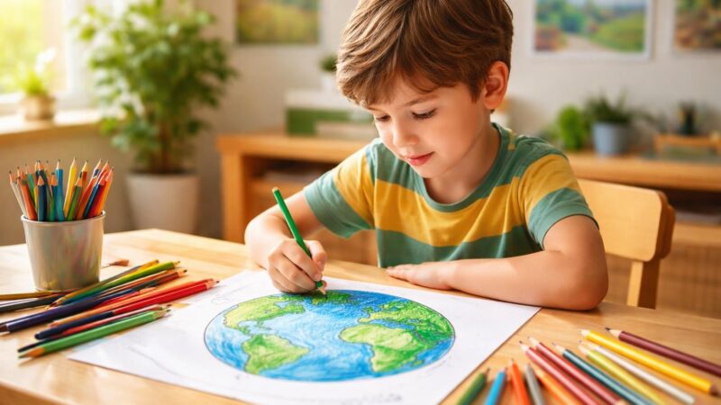découvrez comment le coloriage de la planète sert d'outil éducatif ludique pour sensibiliser les enfants à la protection de l'environnement et éveiller leur conscience écologique.