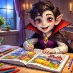 Le coloriage d&rsquo;un vampire : Une façon originale d&rsquo;apprendre les couleurs