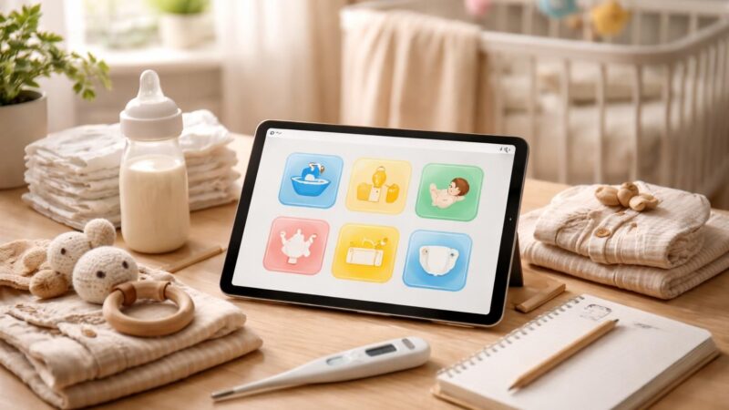 découvrez des routines partagées sur tablette tactile pour faciliter l'organisation puériculture de votre bébé et optimiser votre quotidien.