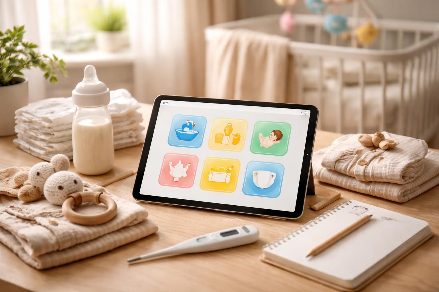 découvrez des routines partagées sur tablette tactile pour faciliter l'organisation puériculture de votre bébé et optimiser votre quotidien.