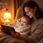 Rituel du coucher de son bébé : histoires calmes sur tablette tactile
