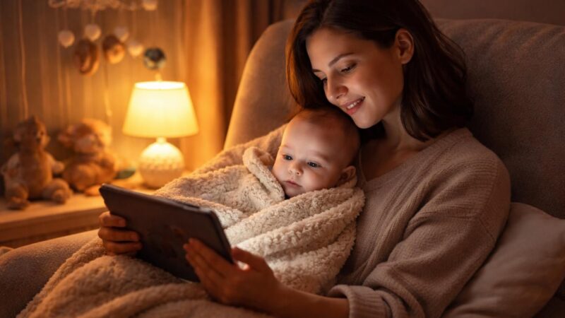 découvrez des histoires calmes à lire sur tablette tactile pour instaurer un rituel du coucher apaisant avec votre bébé.