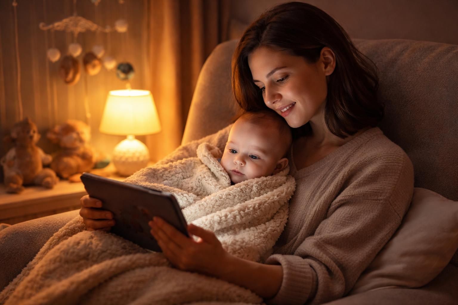découvrez des histoires calmes à lire sur tablette tactile pour instaurer un rituel du coucher apaisant avec votre bébé.