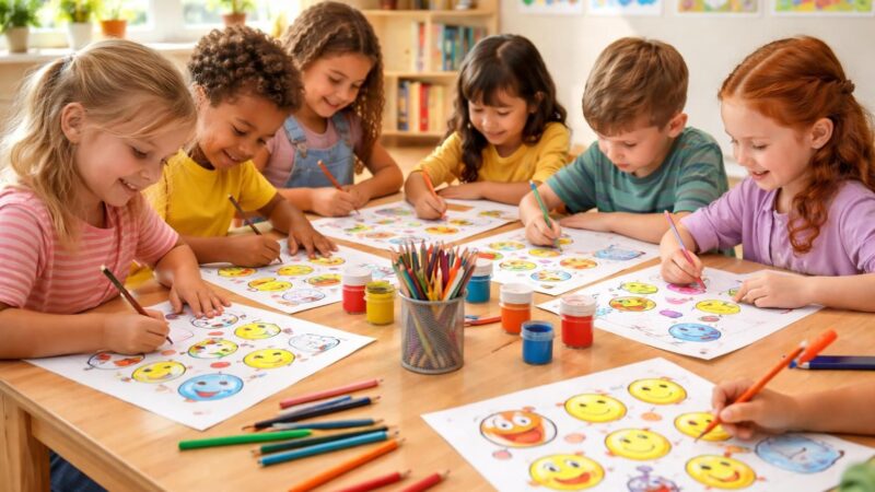 découvrez comment le coloriage de smileys peut stimuler la créativité des enfants en développant leur imagination, leur expression artistique et leur concentration.