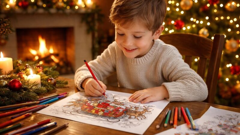 découvrez les bienfaits du coloriage du traîneau du père noël pendant les fêtes de fin d'année : détente, créativité et moments de joie en famille garantis.