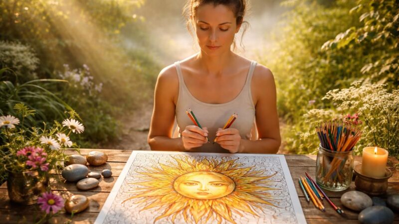 découvrez pourquoi le coloriage du soleil est une activité idéale pour la méditation, favorisant la détente, la concentration et le bien-être intérieur.