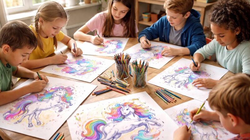 découvrez le top 10 des coloriages à imprimer de licornes, parfaits pour s'amuser et partager des moments créatifs avec vos amis.