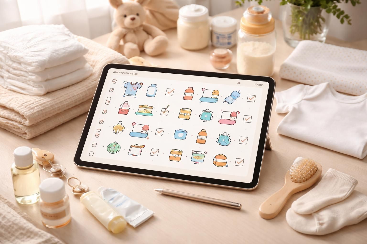 découvrez la check-list essentielle pour préparer la valise maternité de votre bébé sur tablette samsung galaxy, pour un séjour serein à la maternité.